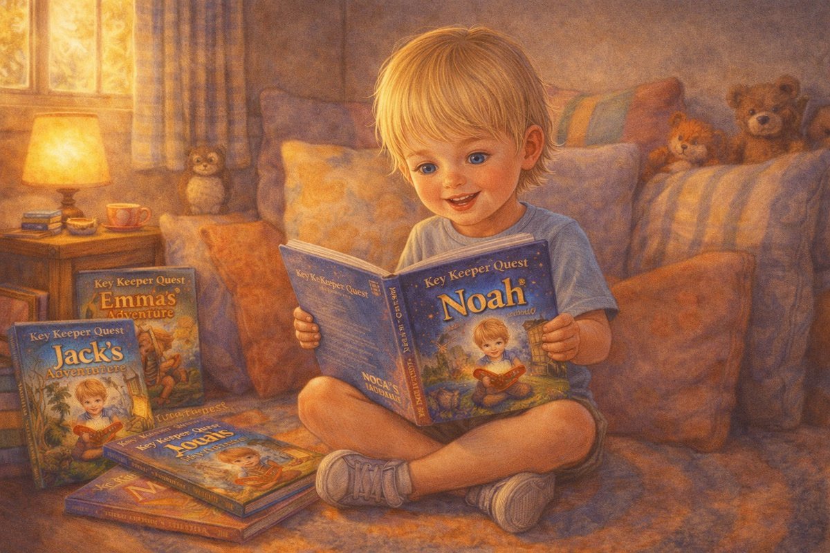 Child confidently reading a MyWholeWorld personalized easy reader book